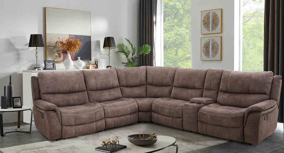 Jerominus Dark Brown Sectional
