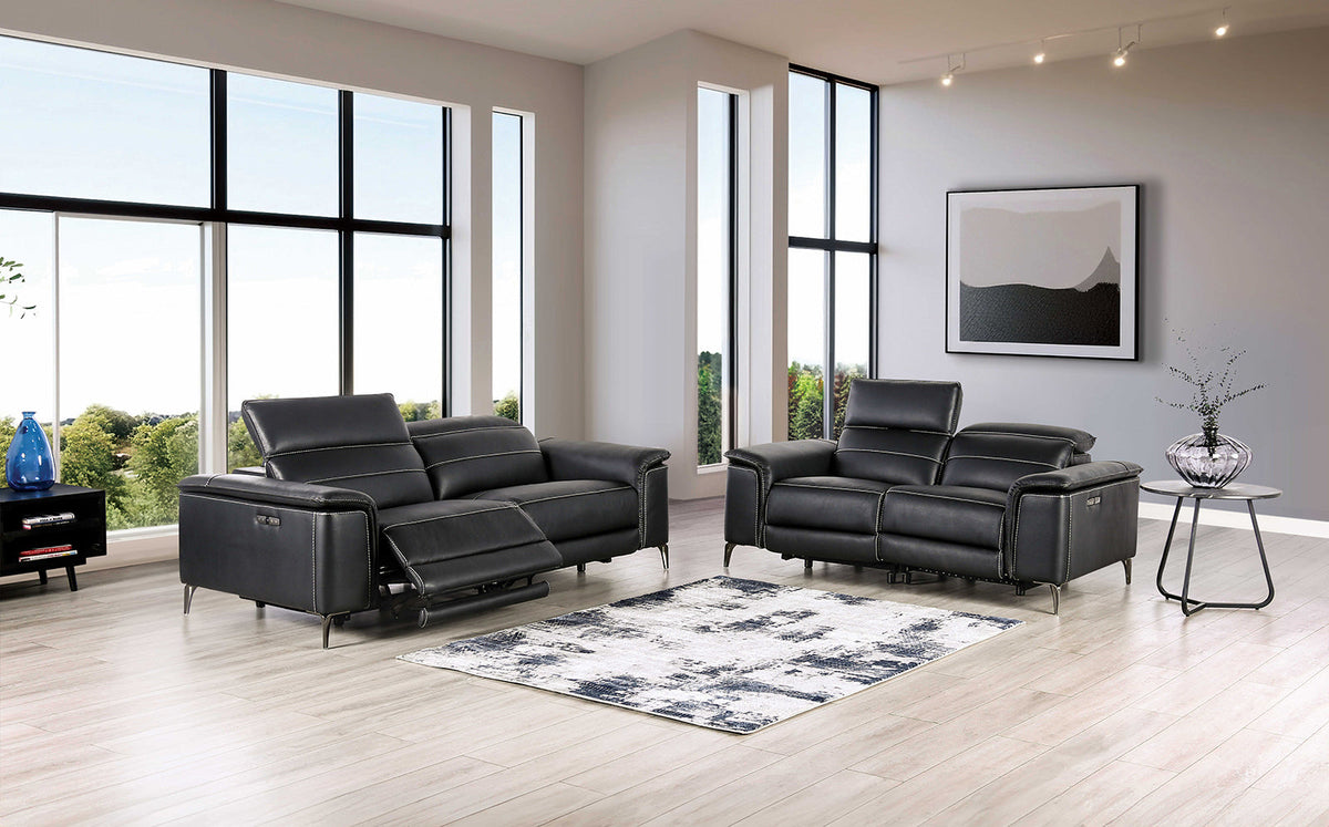 Ascona Black Power Loveseat
