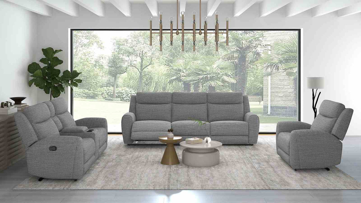 Antonius Gray Contemporary Reclining Living Room Set