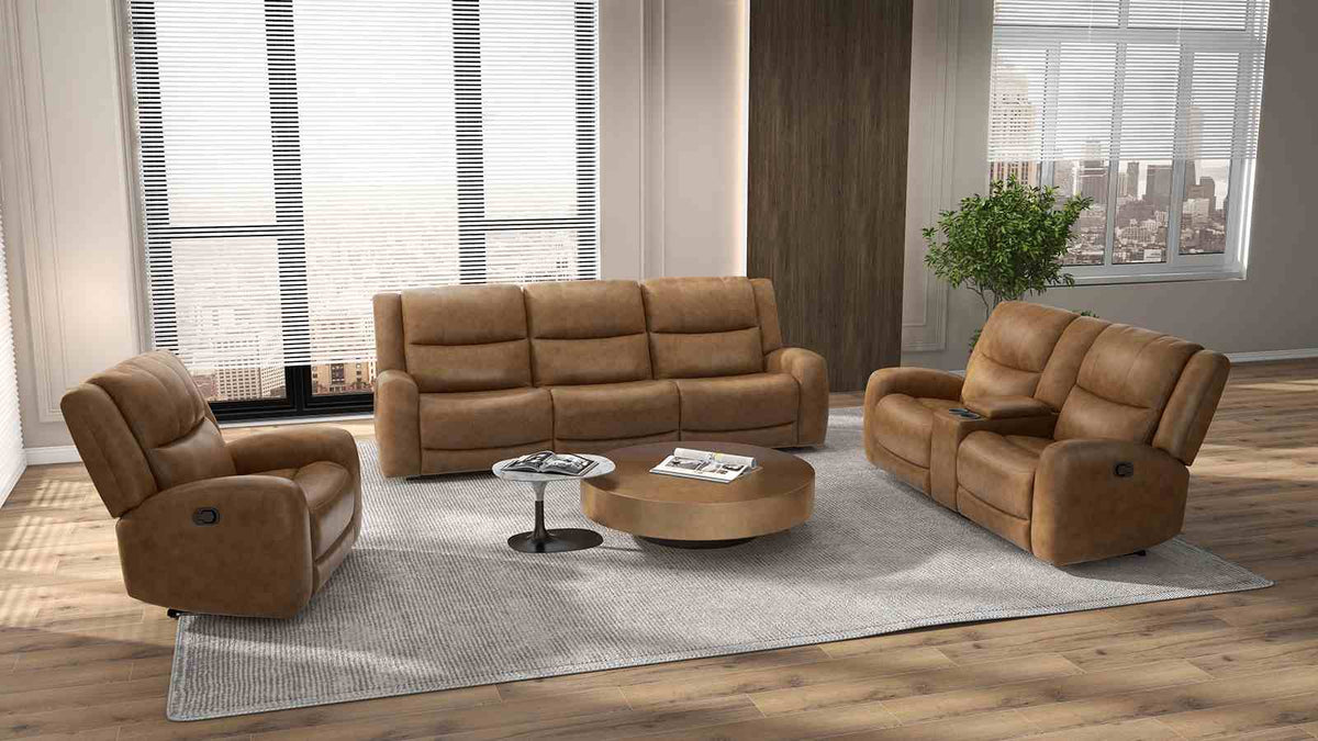 Leolinus Brown Manual Recliner
