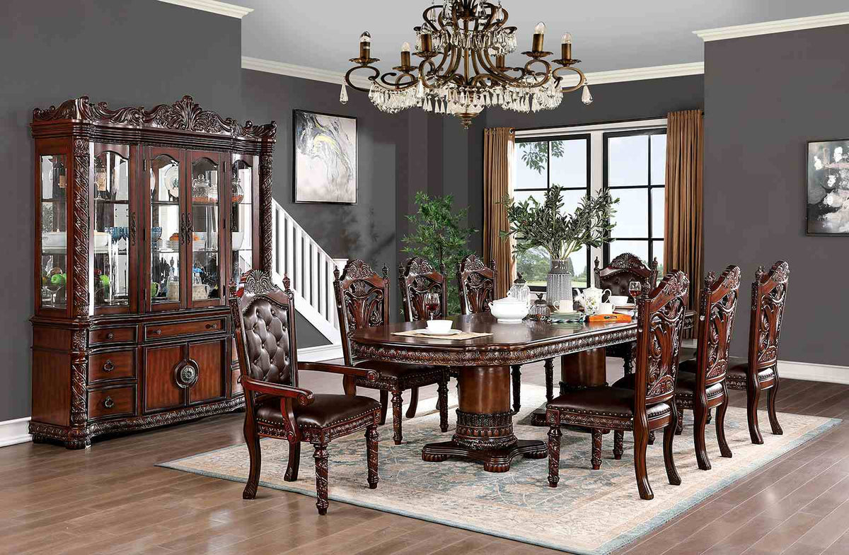 Canyonville Brown Cherry 9-Piece Dining Room Set