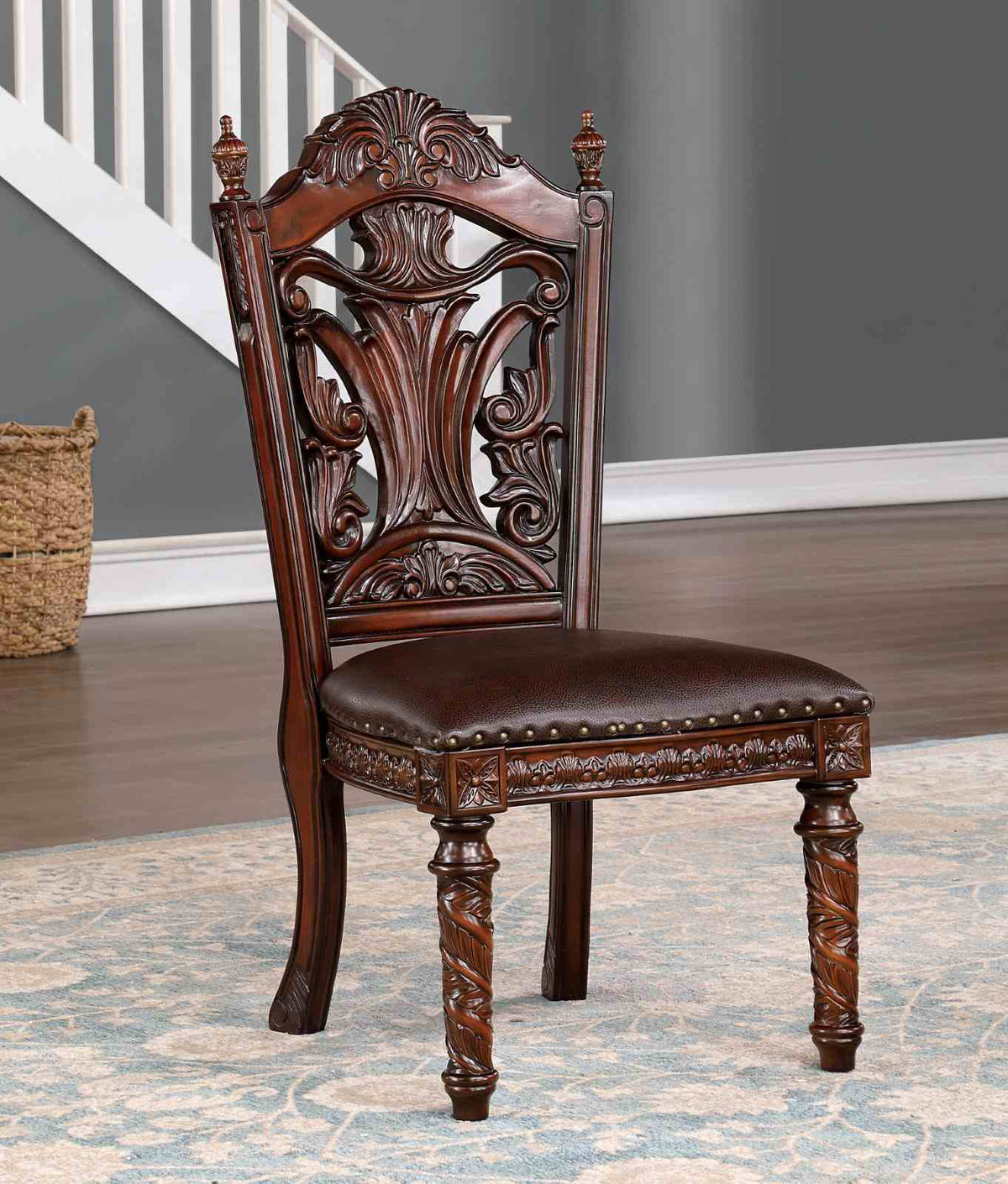 Canyonville Brown Cherry 9-Piece Dining Room Set