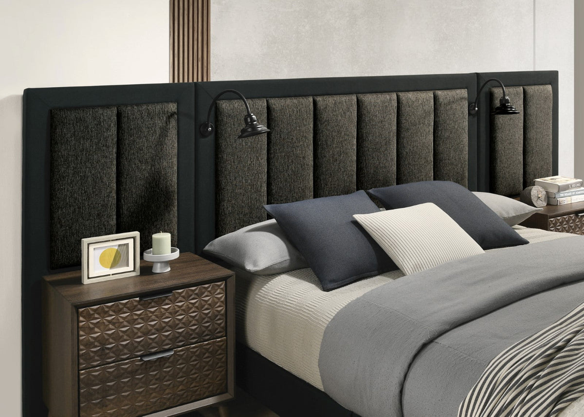 Chalfont Dark Brown Queen Panel Bed