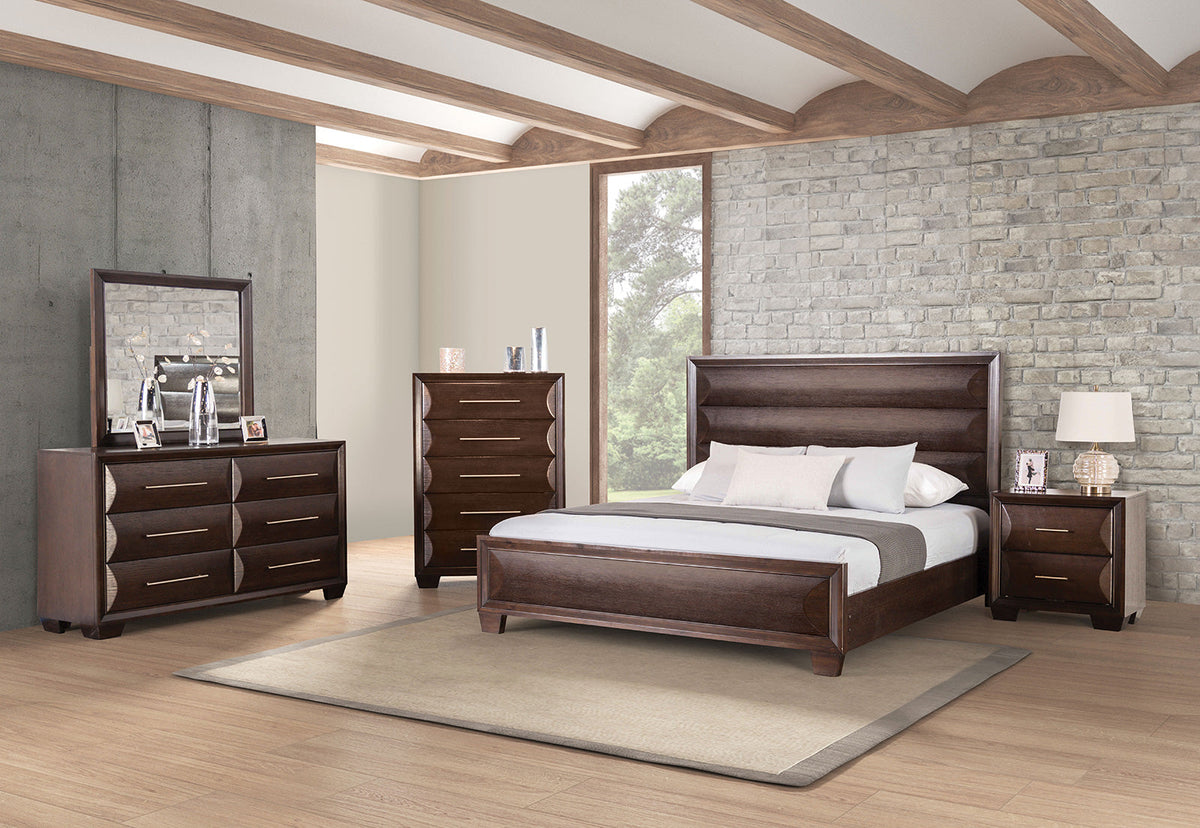 Chemnitz Espresso Transitional Bedroom Set