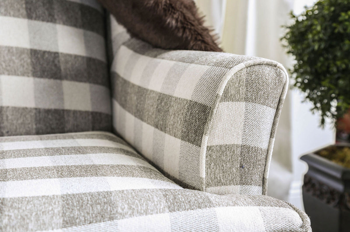 Christine Light Gray Transitional Living Room Set