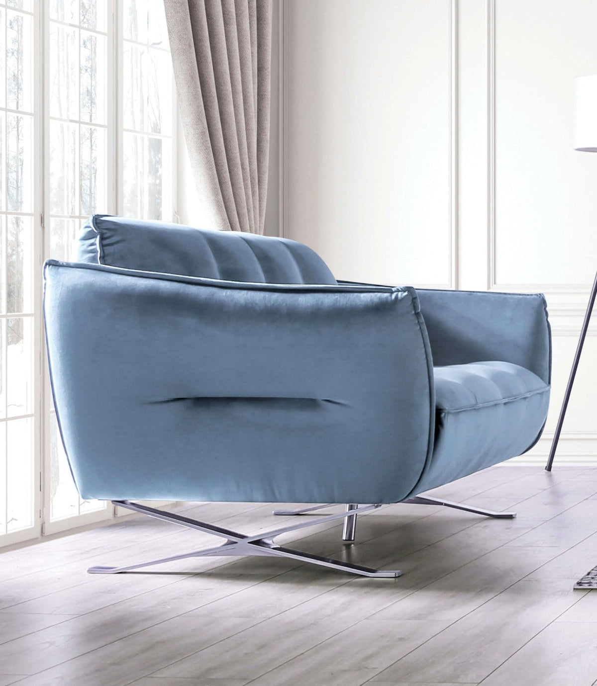 Civellutino Light Blue Contemporary Living Room Set