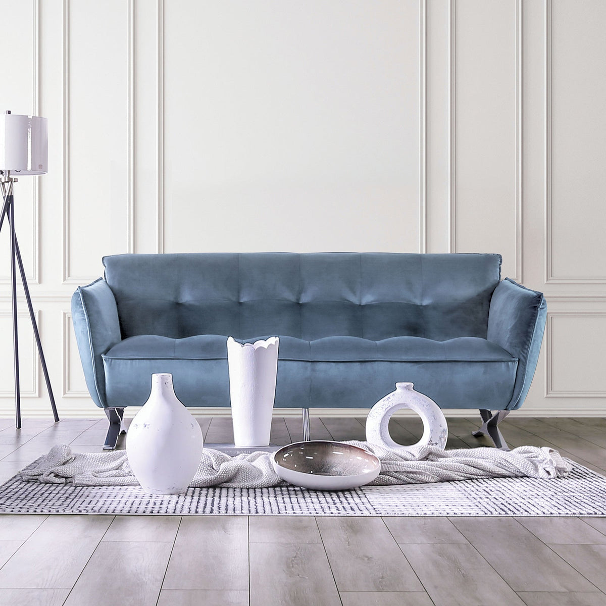 Civellutino Light Blue Contemporary Living Room Set