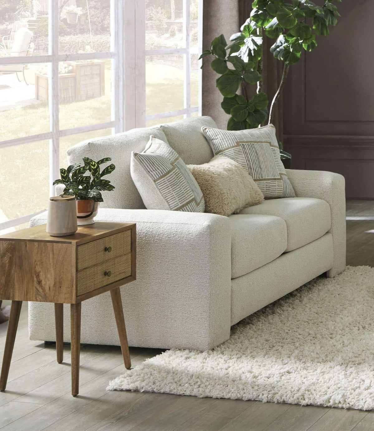 Cochrane Cream/Beige Contemporary Living Room Set