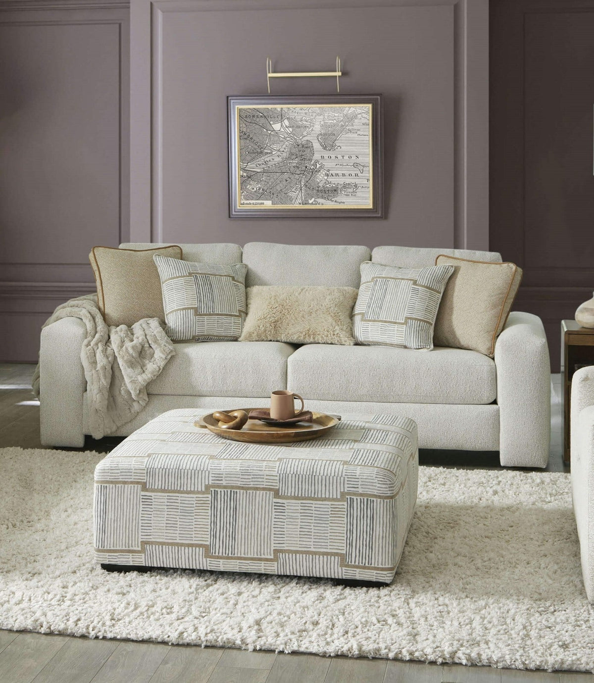 Cochrane Cream/Beige Contemporary Living Room Set
