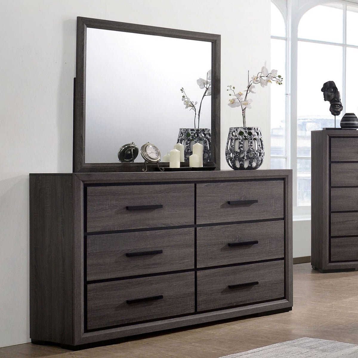 Conwy Gray Contemporary Bedroom Set
