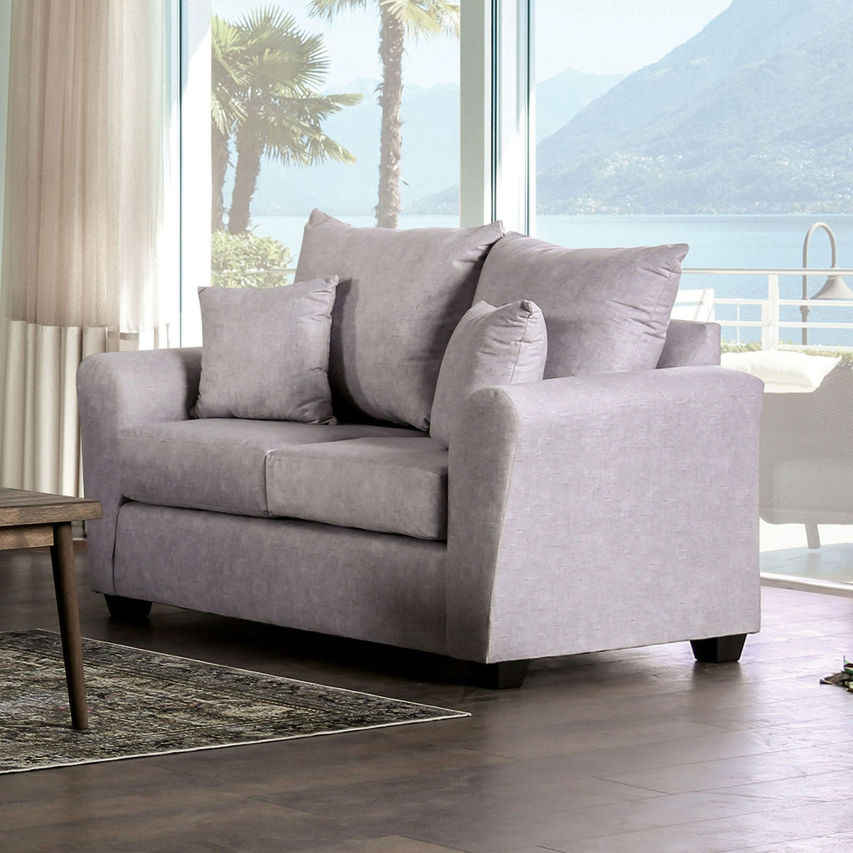 Croydon Light Gray Contemporary Living Room Set
