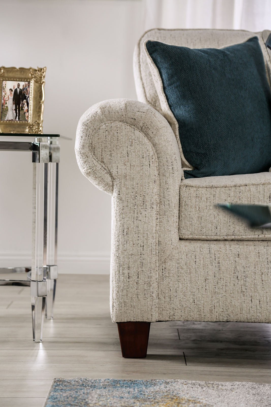Delgada Beige Transitional Living Room Set