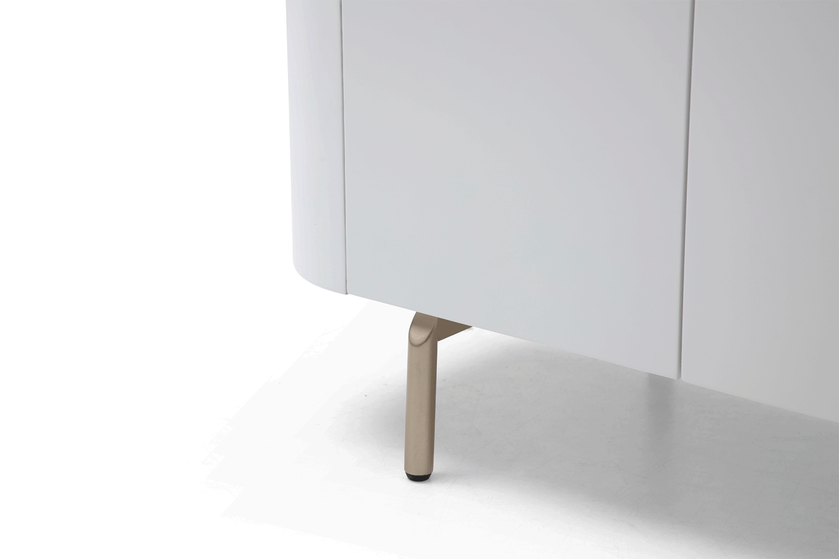 109 White/Gold Ceramic Extendable Dining Table