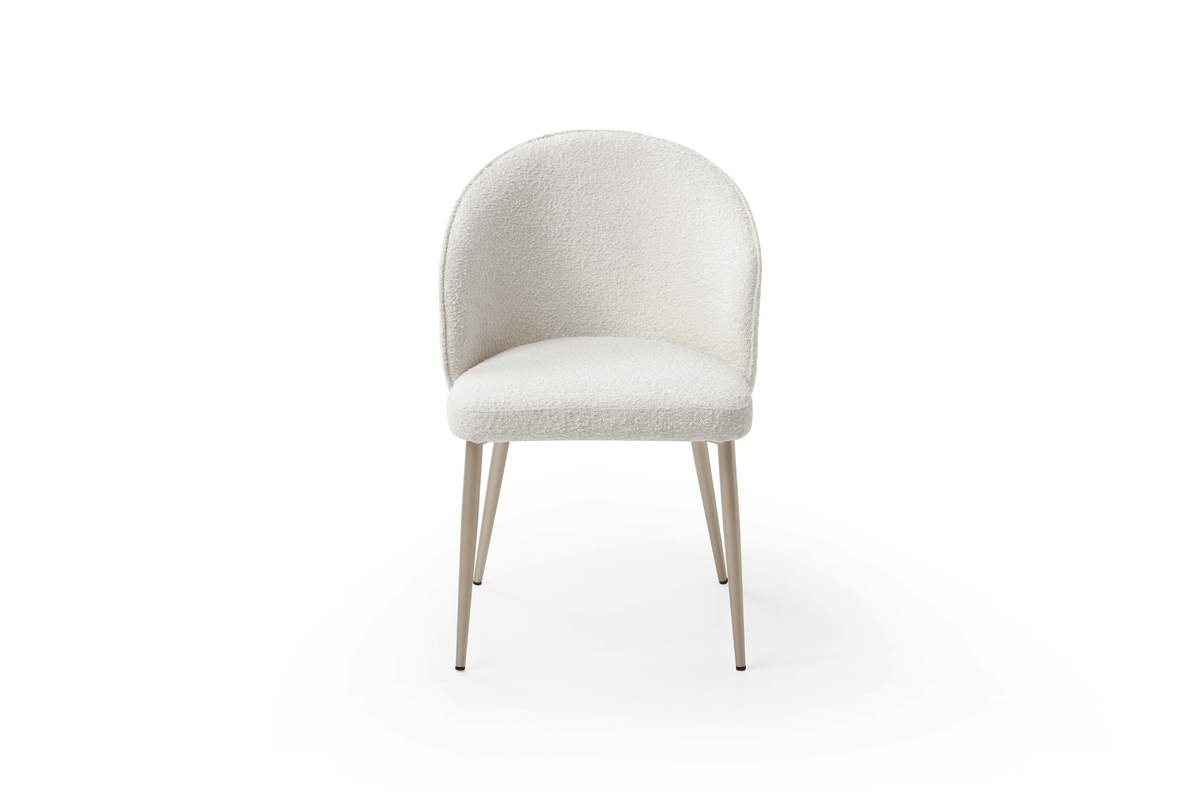 109 White/Gold Ceramic Extendable Dining Table
