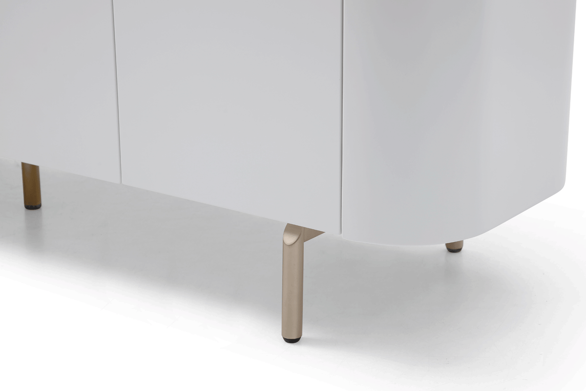 109 White/Gold Ceramic Extendable Dining Table