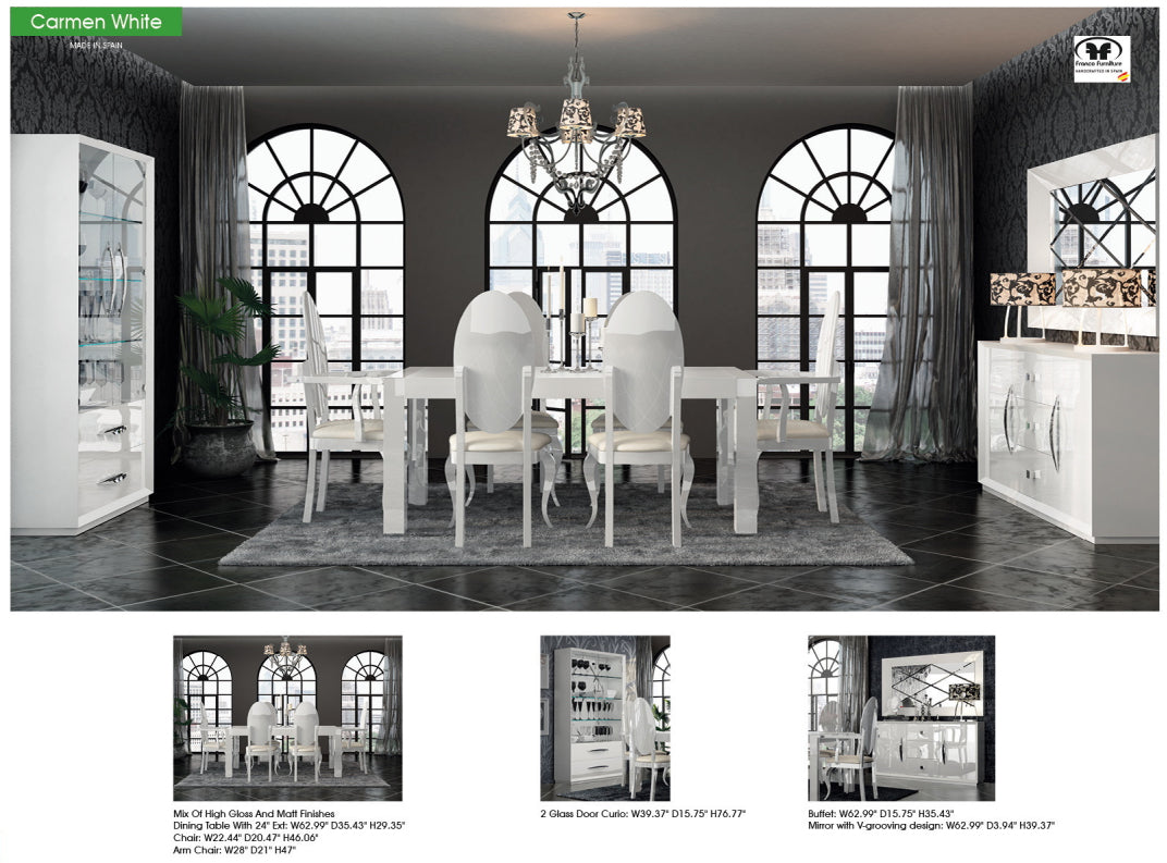 Carmen White Side Chair