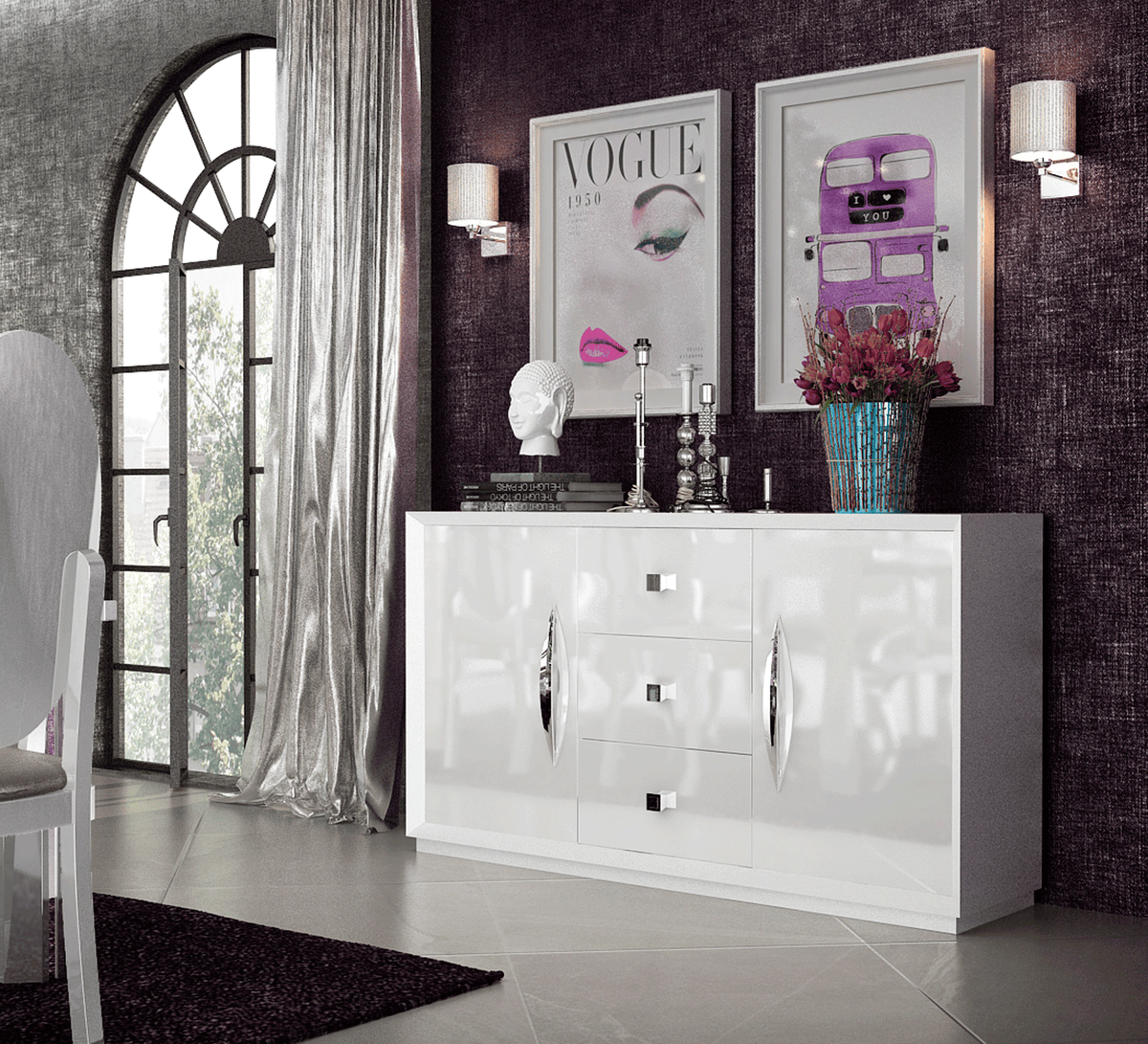 Carmen White Side Chair