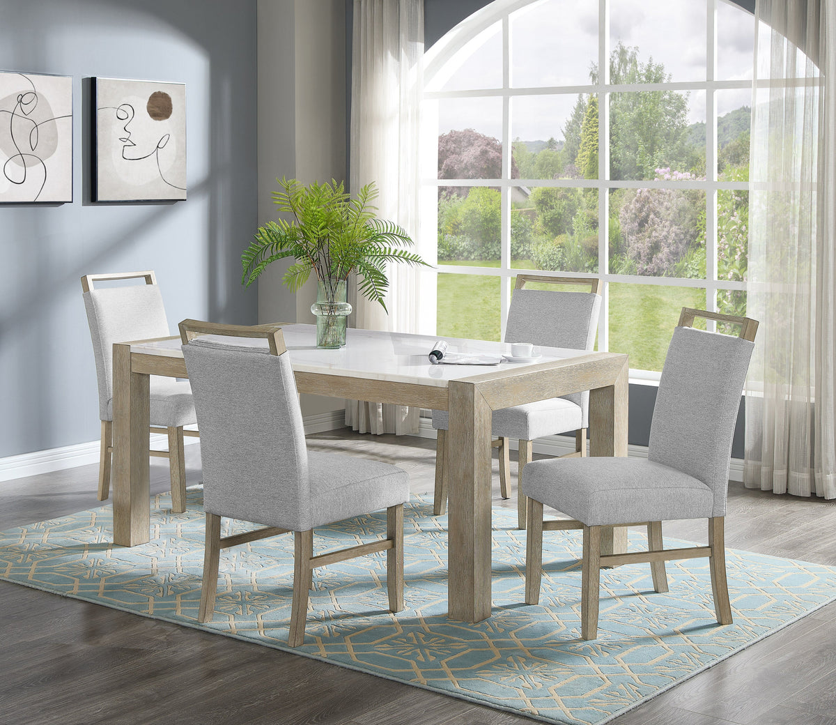 Hazel Light Gray Dining Chair, Set of 2