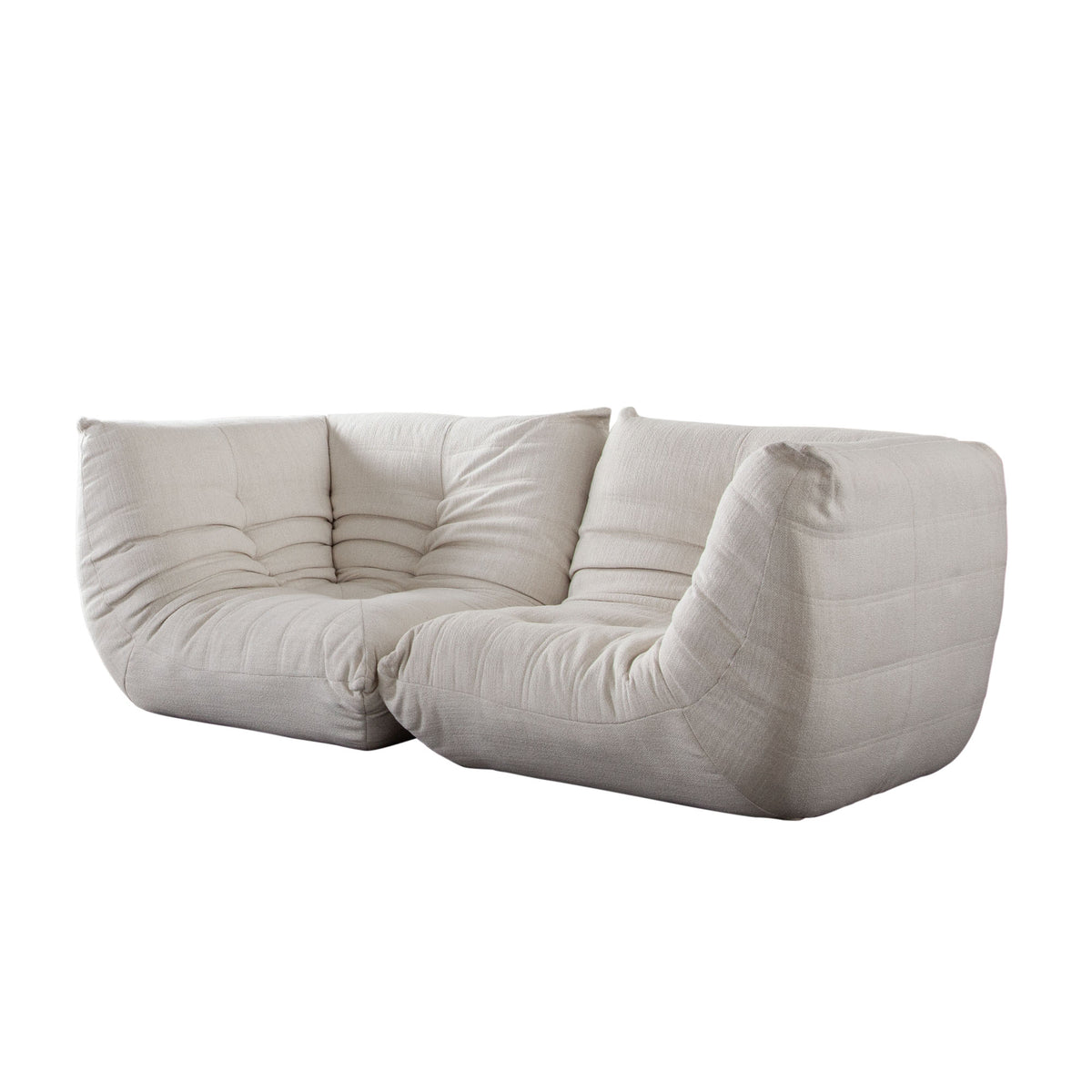 Ezra 2PC Modular Sofa in Cream Fabric