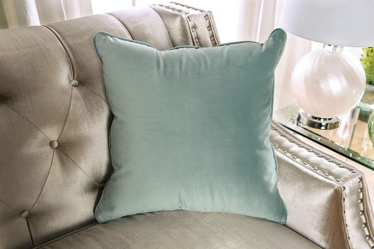 Elicia Champagne Transitional Living Room Set