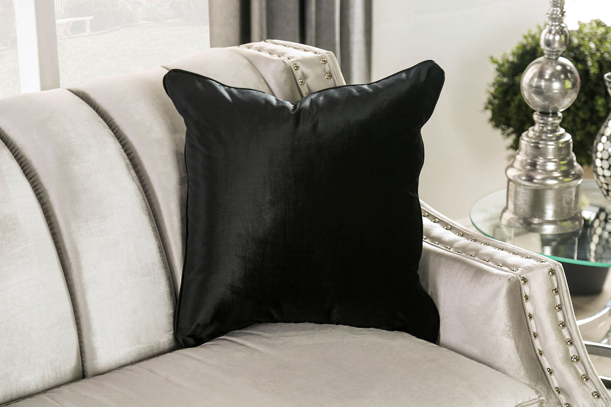 Elicia Silver/Black Sofa