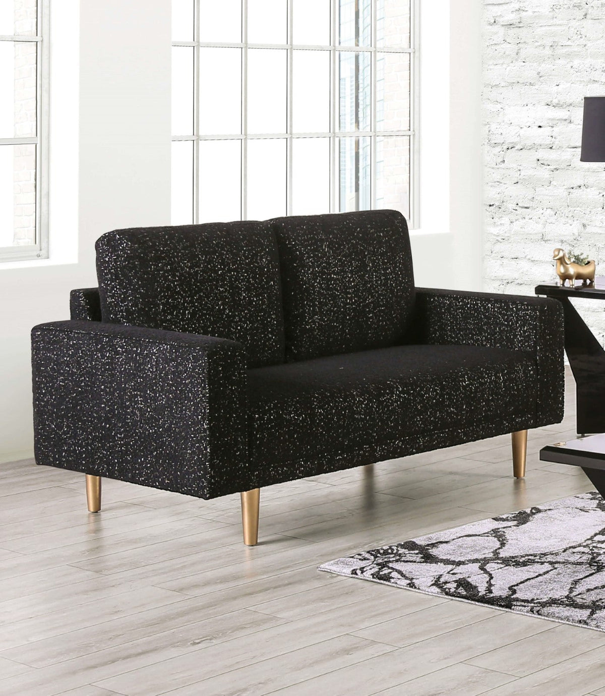 Elverum Black Contemporary Living Room Set