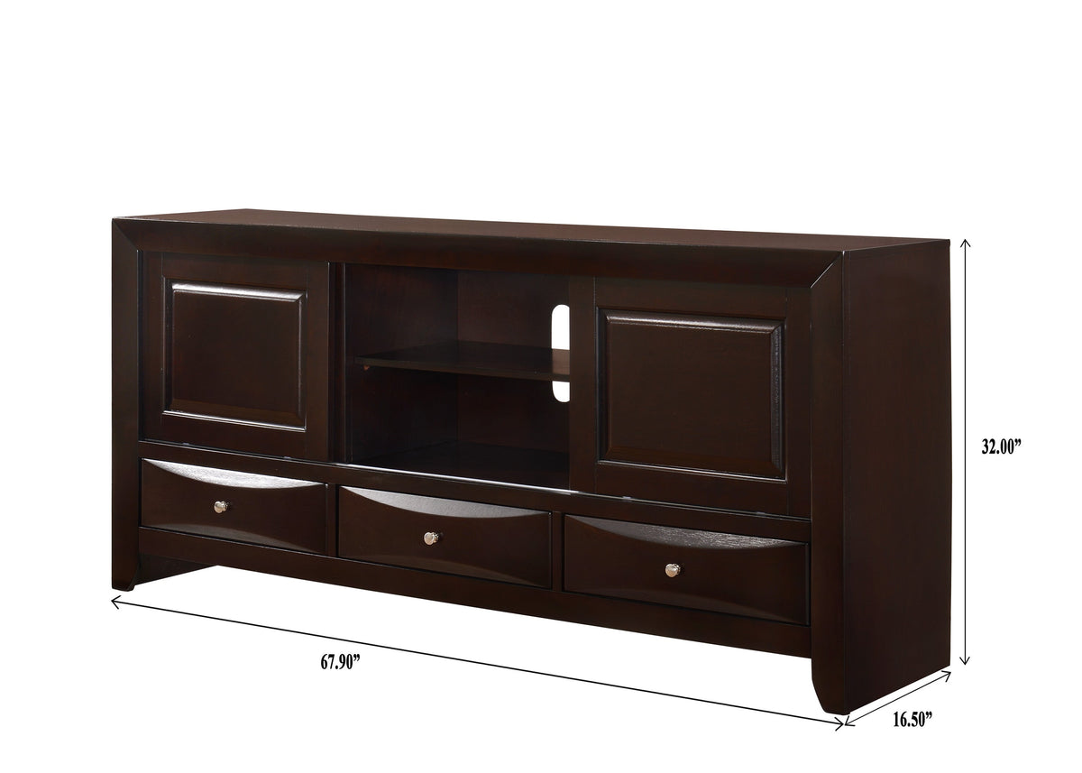 Emily Dark Cherry 68" TV Stand