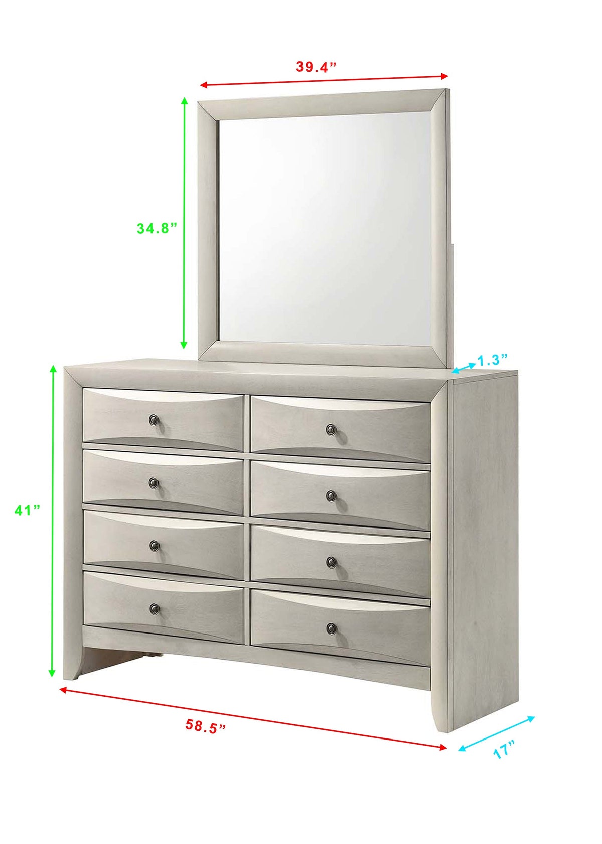 Emily White Storage Platform Bedroom Set