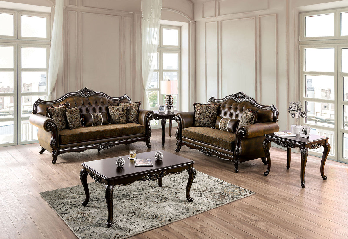 Ensenada Dark Cherry/Brown Sofa