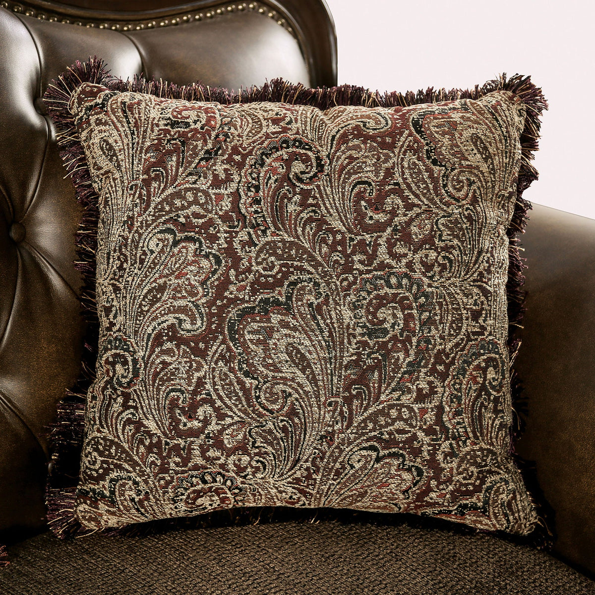 Ensenada Dark Cherry/Brown Sofa