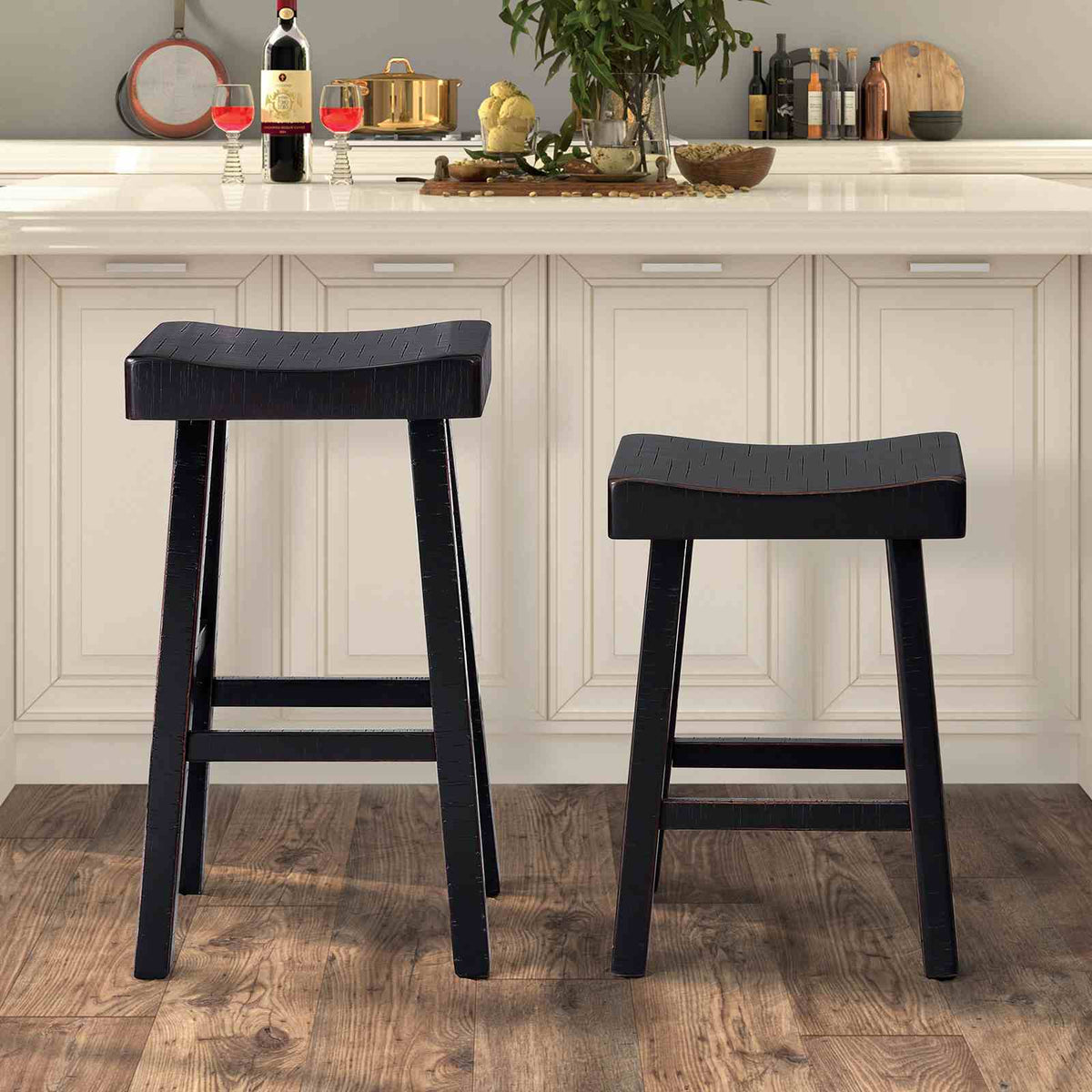 Biasca Black 29" Stool