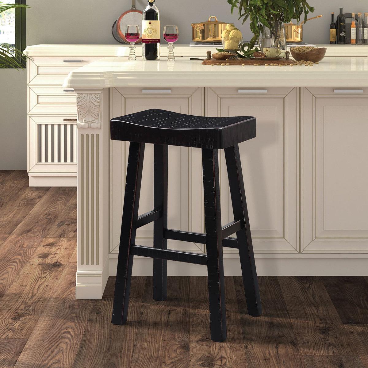 Biasca Black 29" Stool