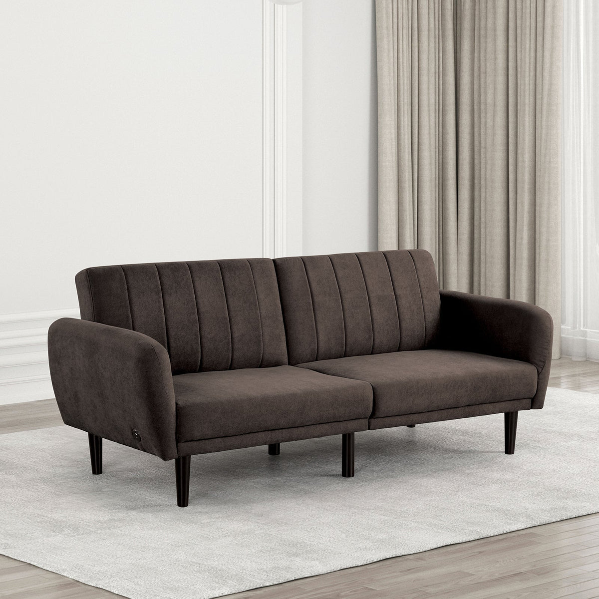 Aristide Brown Futon Sofa