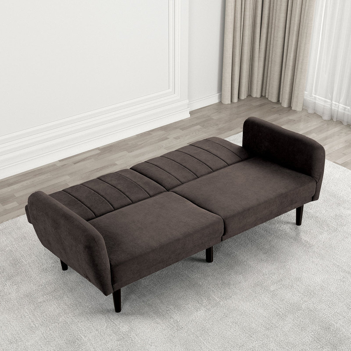 Aristide Brown Futon Sofa