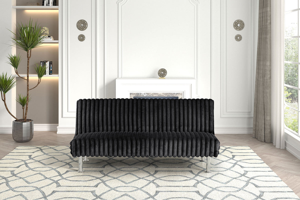 Hinwil Black Futon Sofa Bed