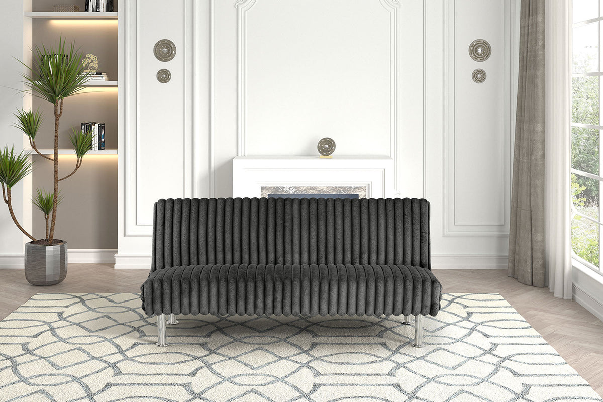 Hinwil Charcoal Futon Sofa Bed