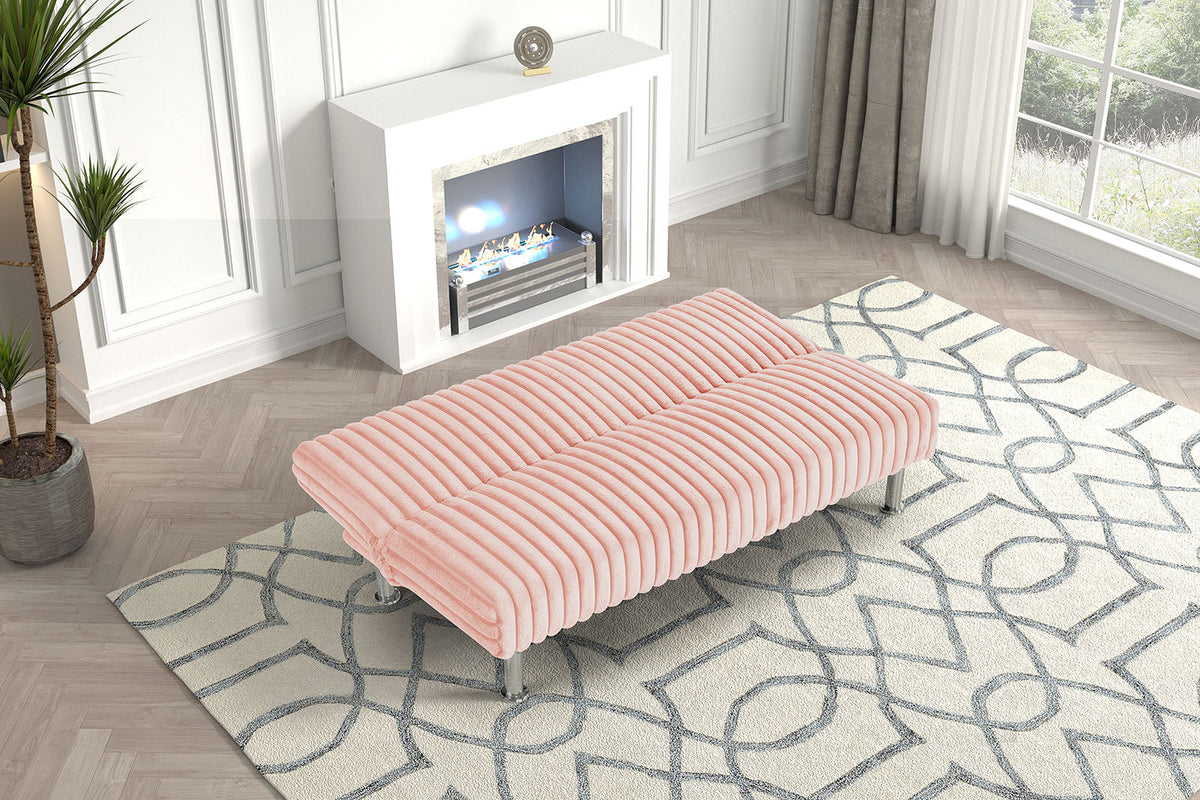 Hinwil Pink Futon Sofa Bed