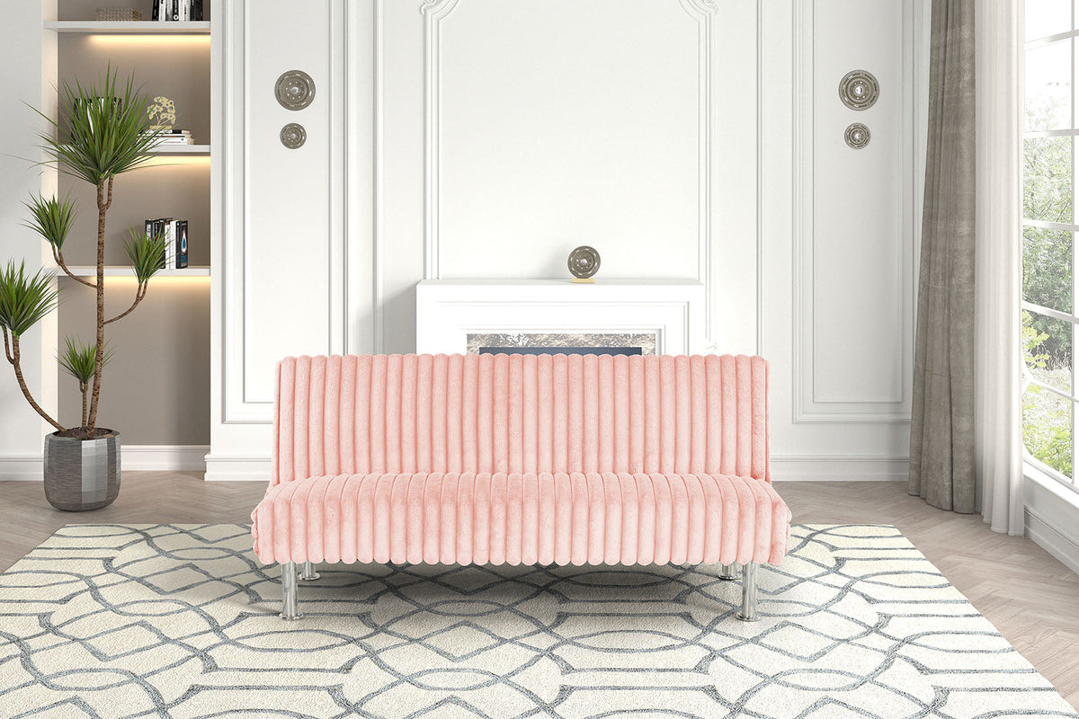 Hinwil Pink Futon Sofa Bed