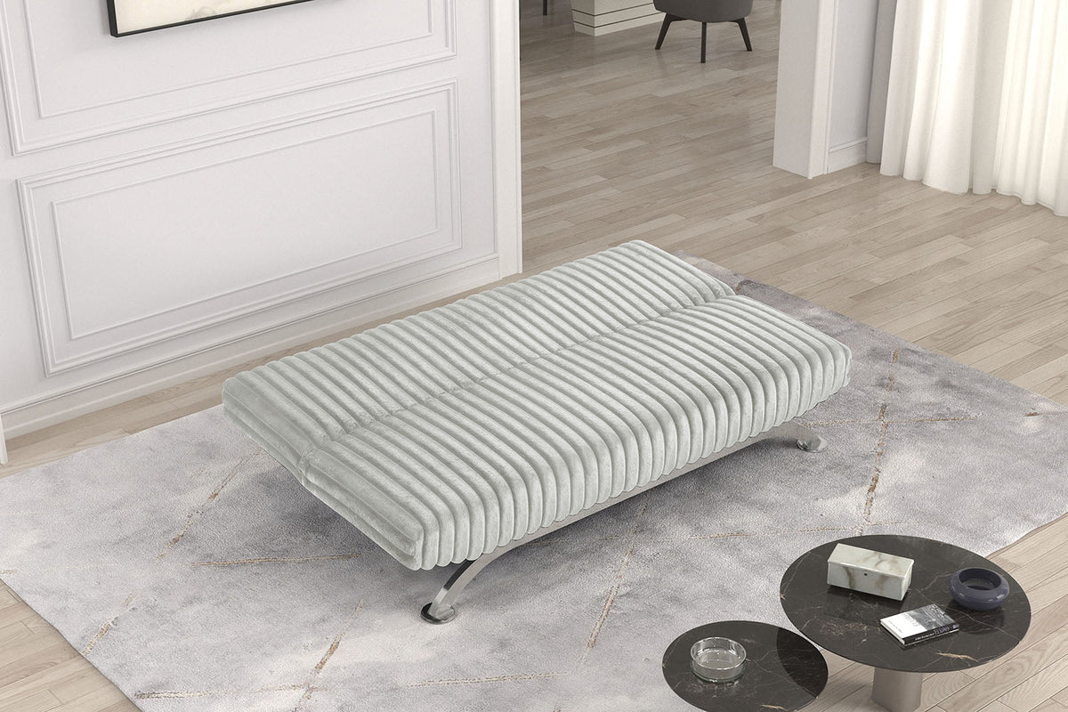 Villeneuve Light Gray Futon Sofa Bed
