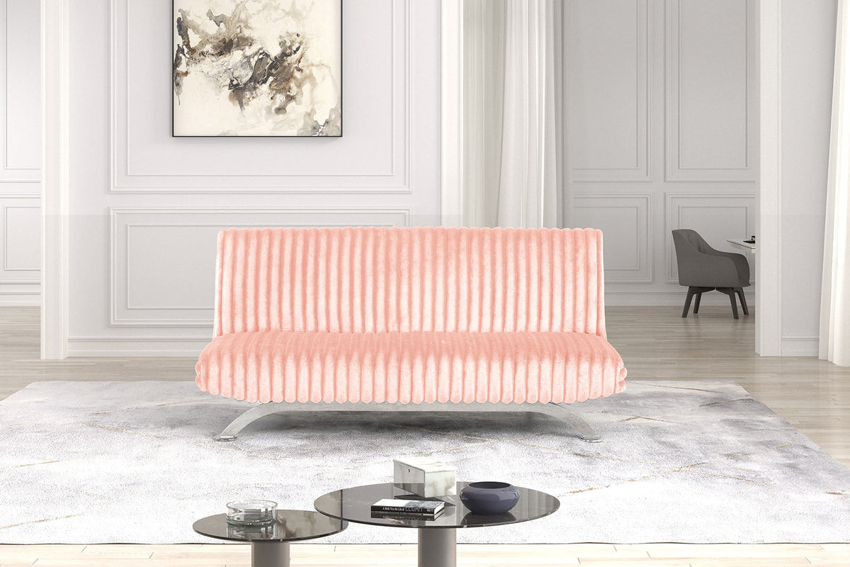 Villeneuve Pink Futon Sofa Bed