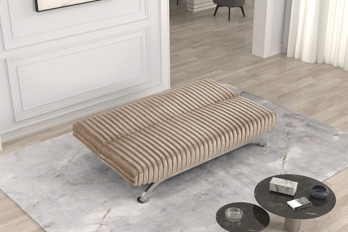 Villeneuve Taupe Futon Sofa Bed
