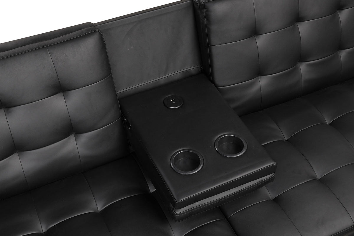 Eidsberg Black Futon Sofa Bed
