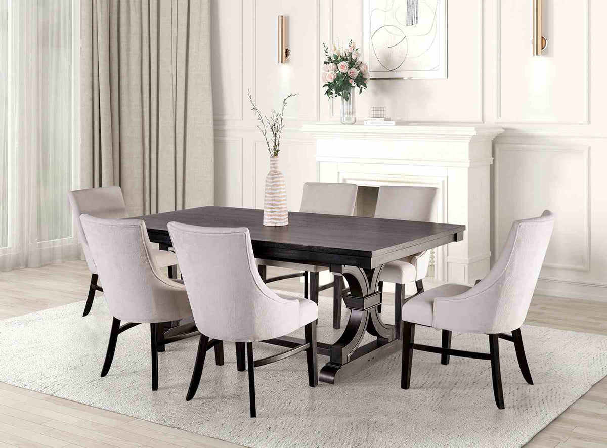 Gosport Black/Beige Arm Chair