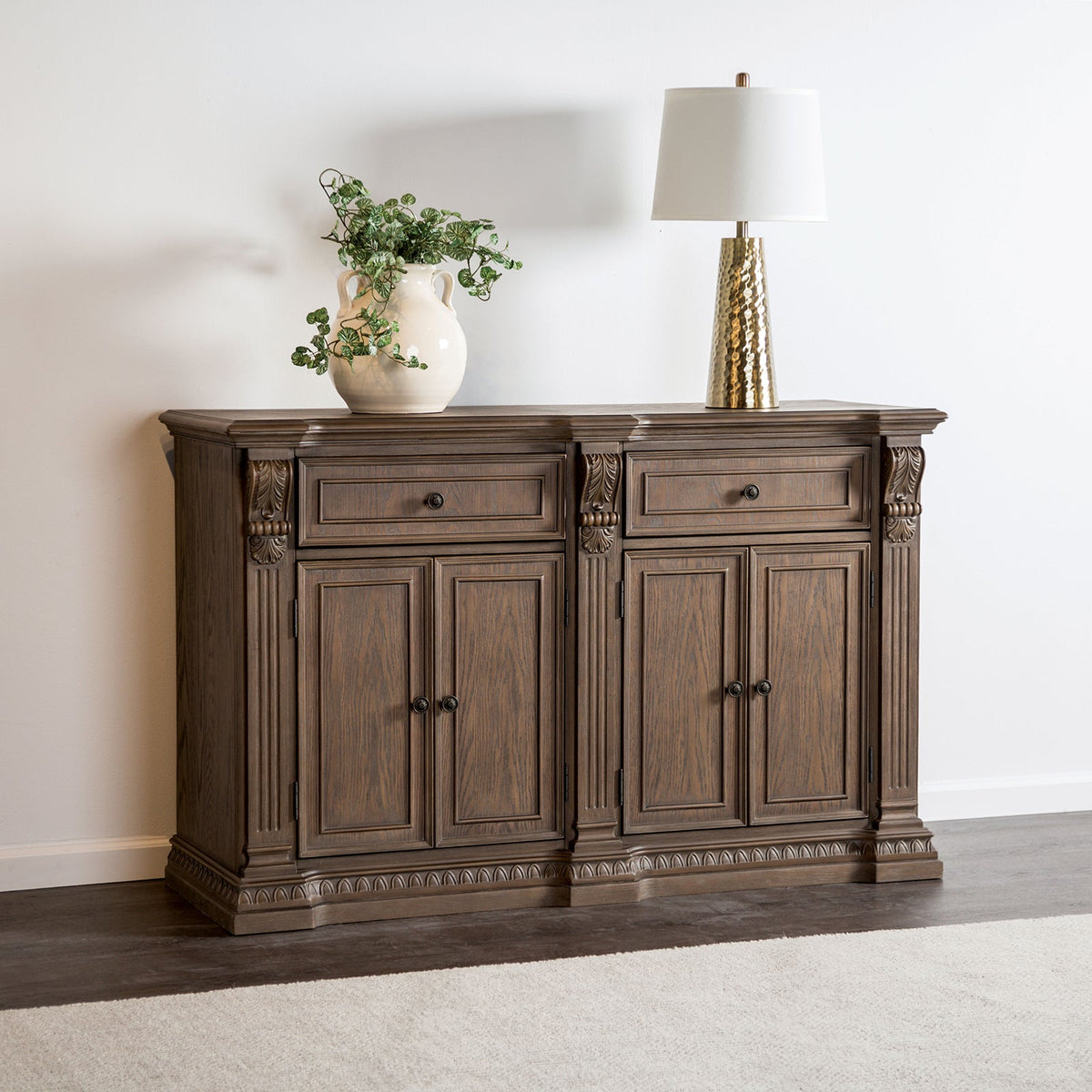 Seven Oaks Weathered Oak Side Board