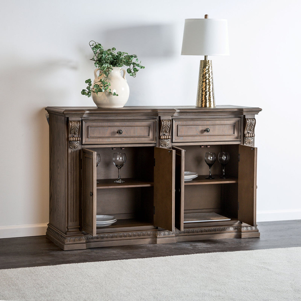 Seven Oaks Weathered Oak Side Board