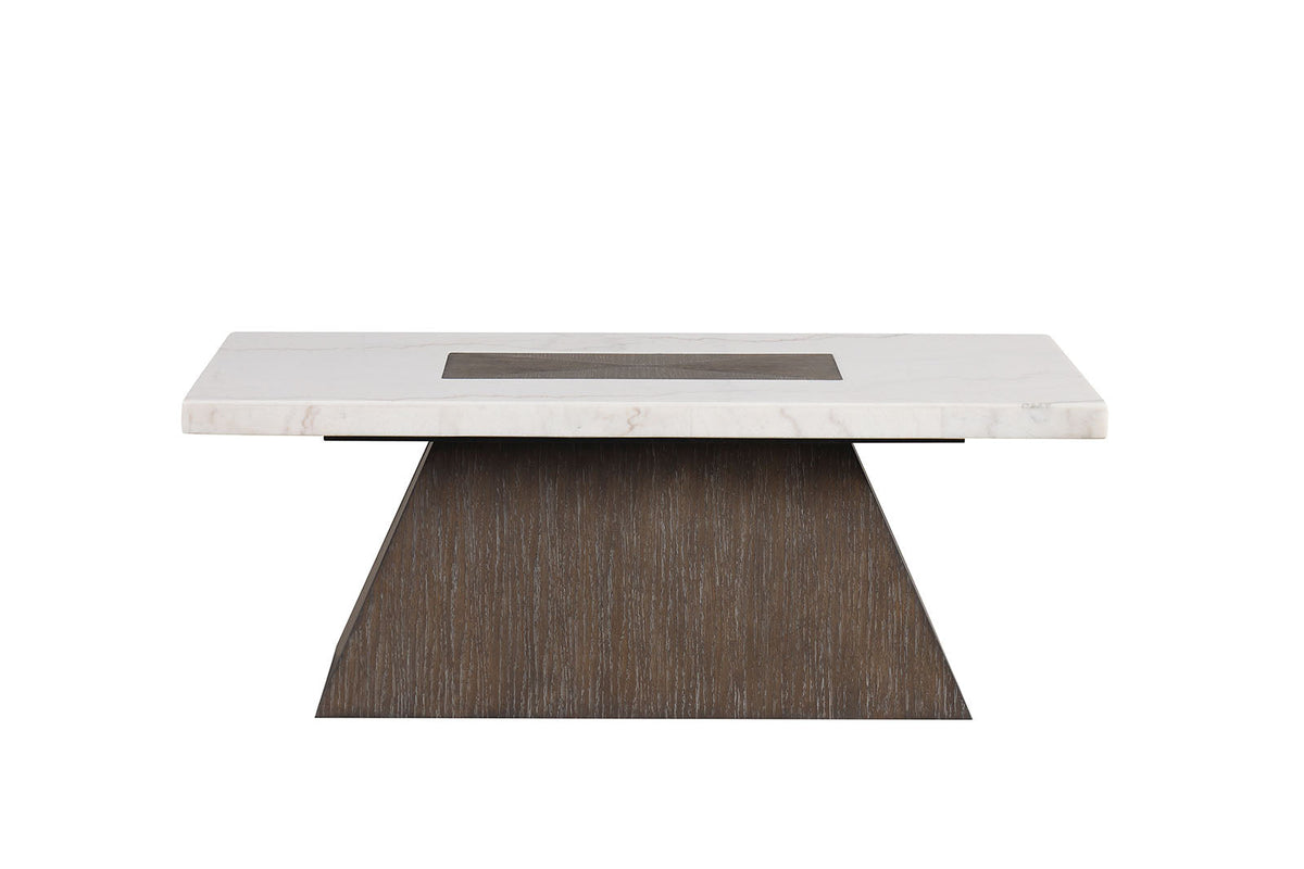Grasten Dark Walnut/White Square Coffee Table