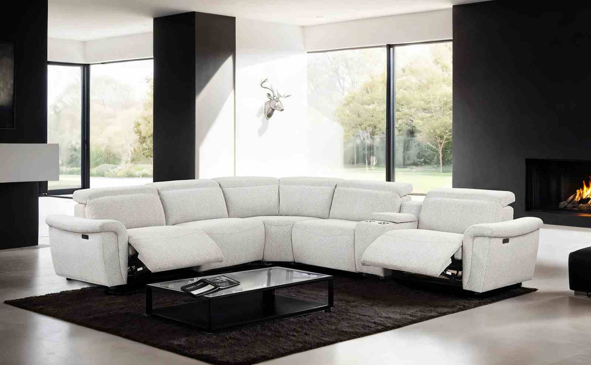 Hieronimus 2-Piece Light Gray Power Sectional