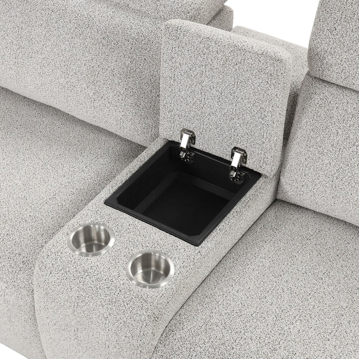 Hieronimus 2-Piece Light Gray Power Sectional