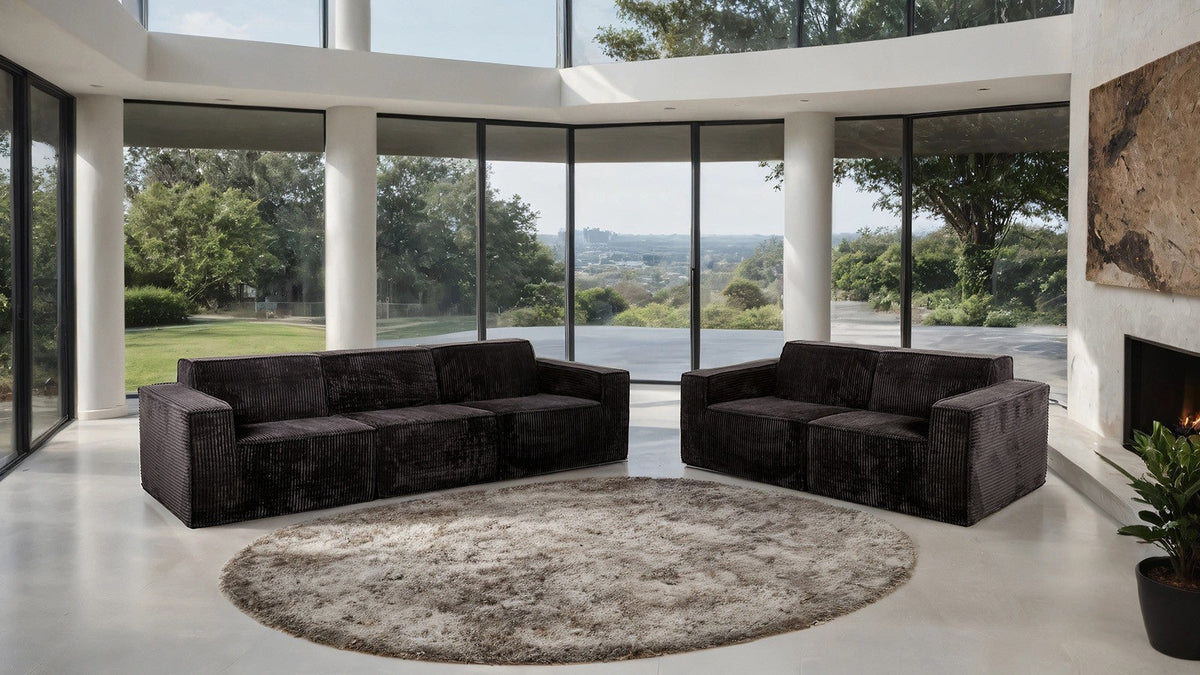 Kimara Black Compressed Foam Loveseat