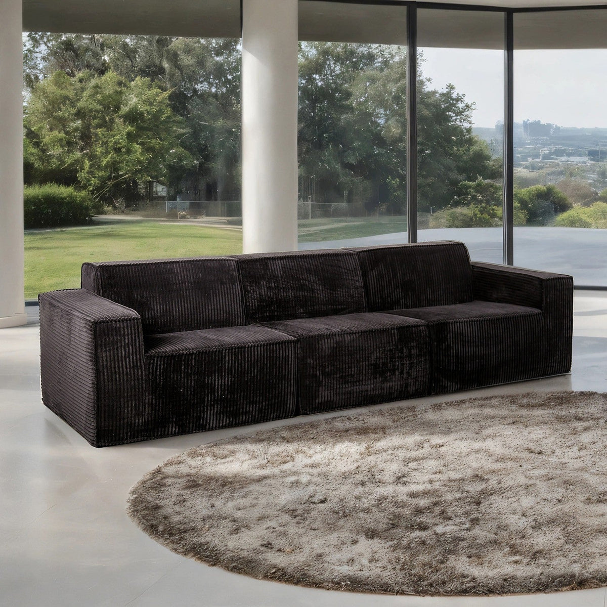 Kimara Black Contemporary Living Room Set